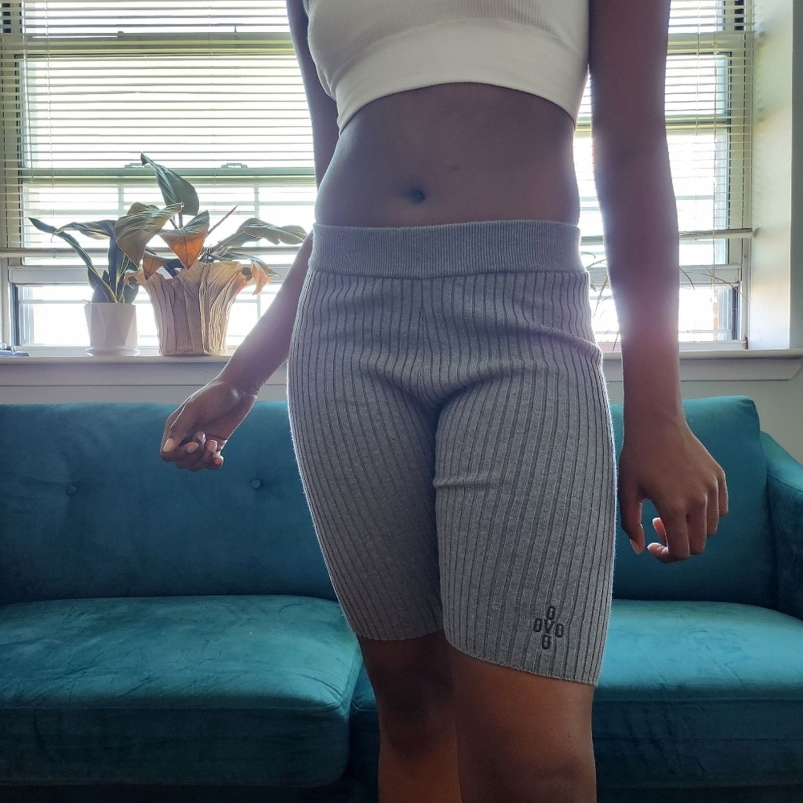 October's Very Own OVO-Ribbed Knit bike shorts Size 23" - 1 Thumbnail