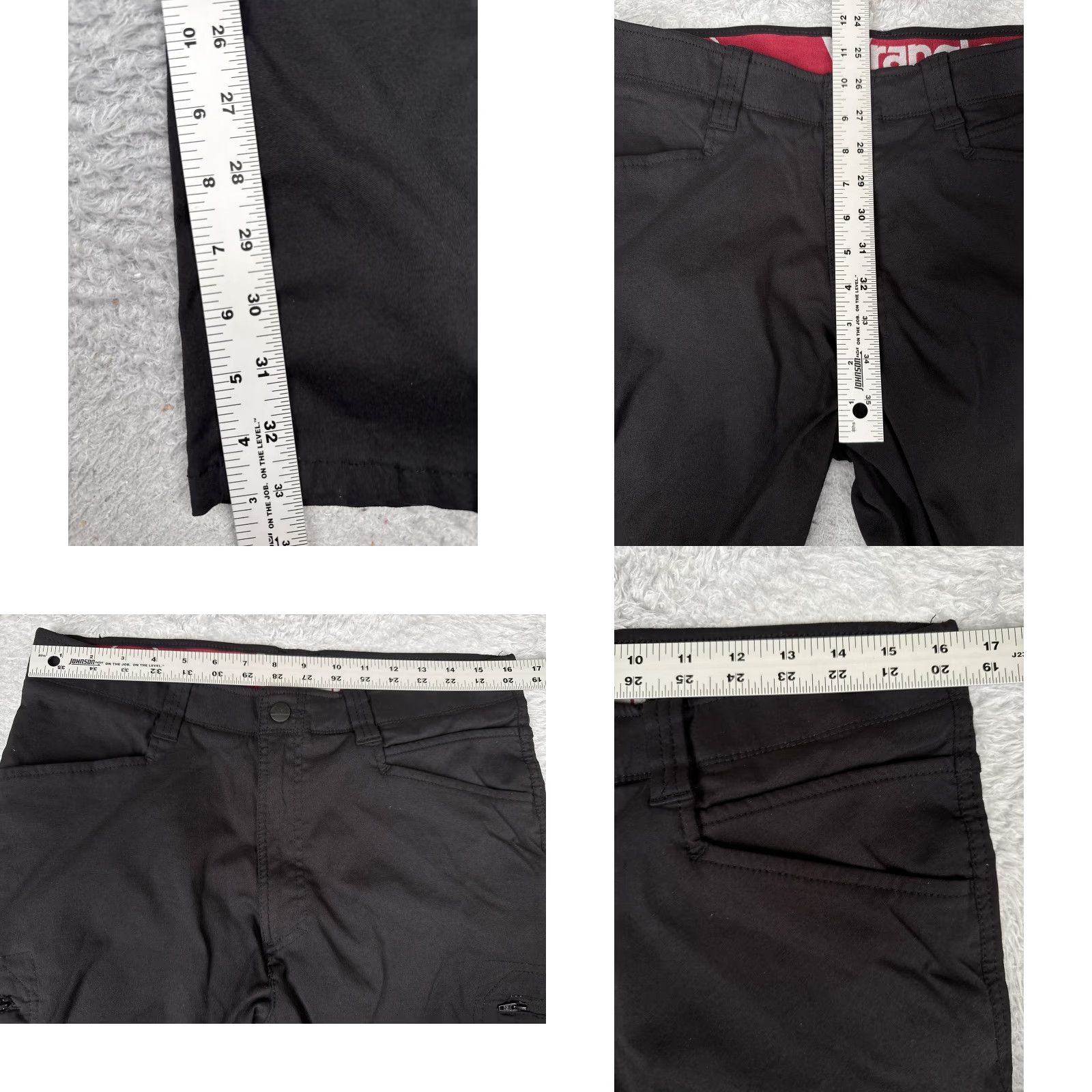 Wrangler Wrangler Mens Pants 32x33 Black Outdoor Hiking Zip Pocket Straight Leg Stretch Size US 32 / EU 48 - 8 Thumbnail