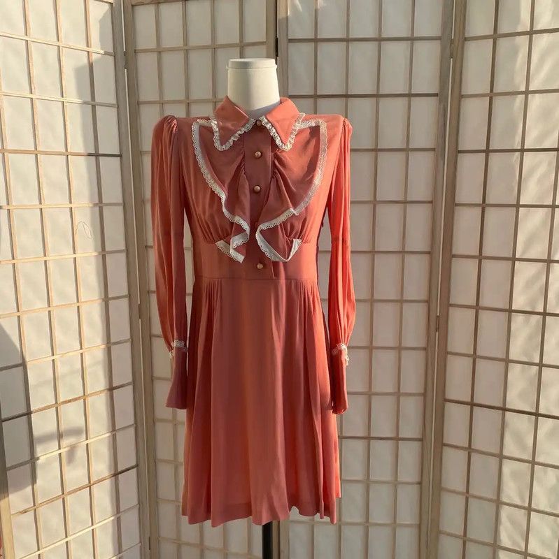 Miu Miu Miu Miu Pink Silk Women's Dress 0089 Size S / US 4 / IT 40 - 1 Thumbnail