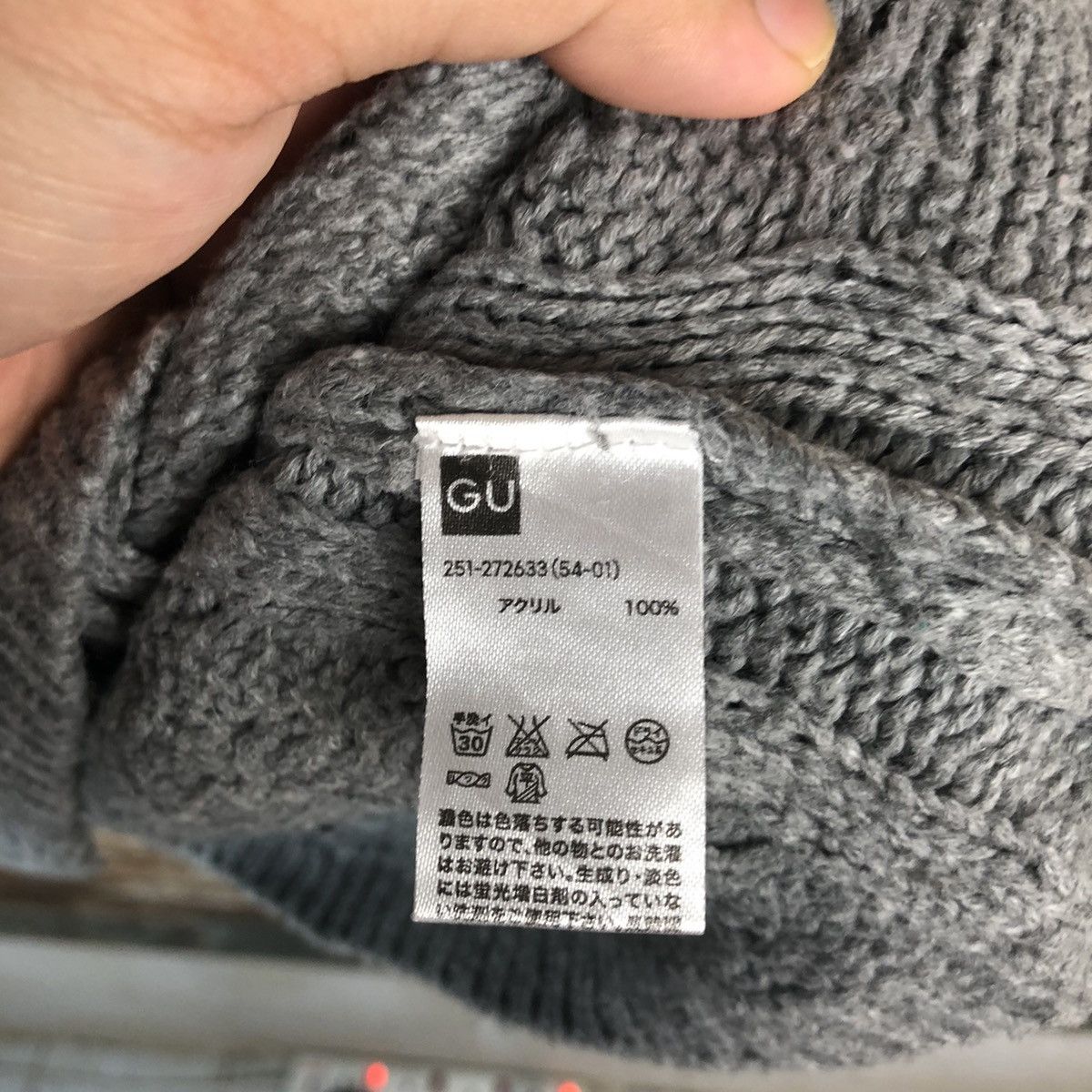 GU × Homespun Knitwear GU japan Grey cable Knitwear #A1787 Size L / US 10 / IT 46 - 11 Thumbnail