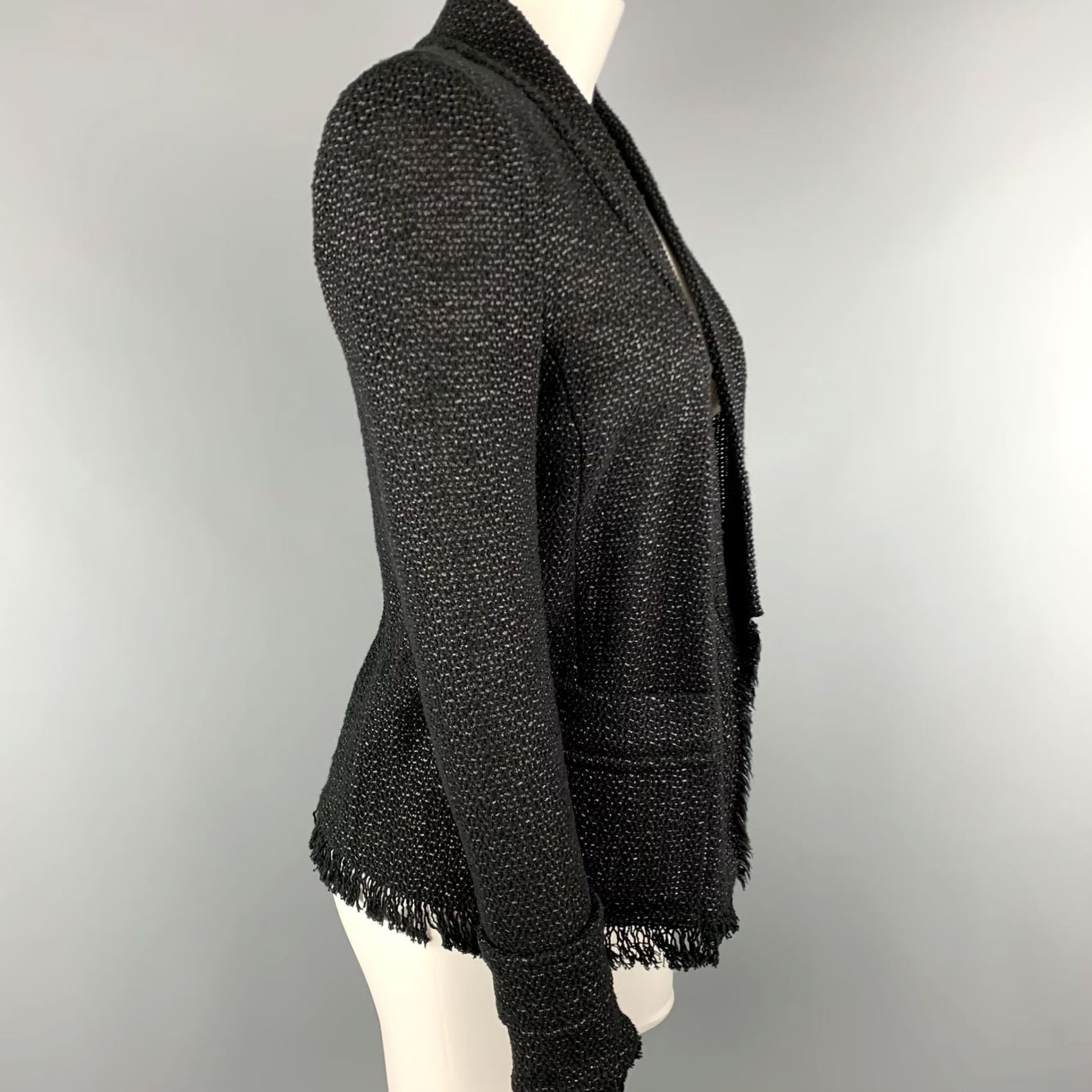 Isabel Marant ISABEL MARANT Black Tweed Fringe Blazer Jacket Size 4 Women Size S / US 4 / IT 40 - 4 Thumbnail
