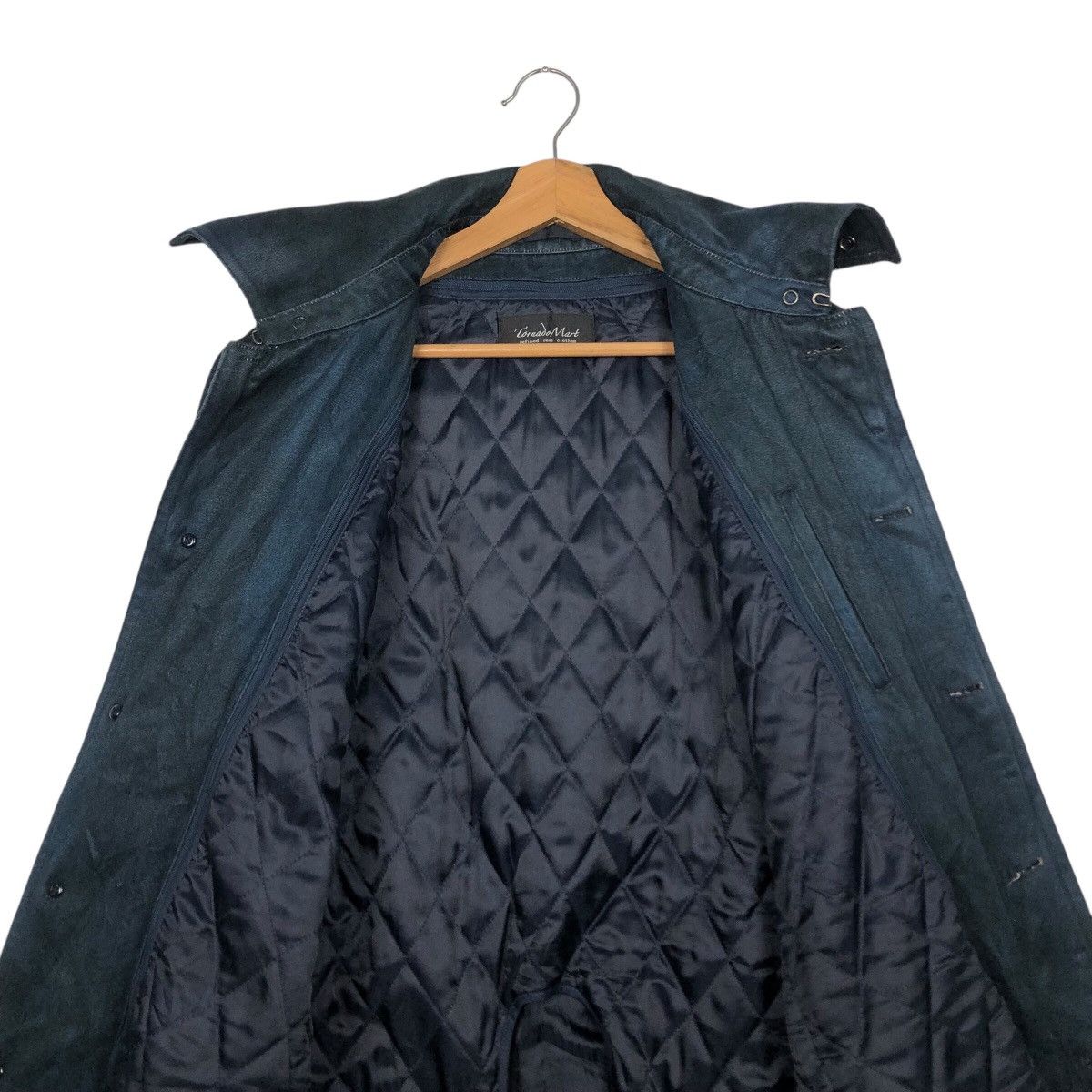 Japanese Brand Tornado Mart Archive Black Denim Trench Coat w/ Belt Size US L / EU 52-54 / 3 - 15 Thumbnail