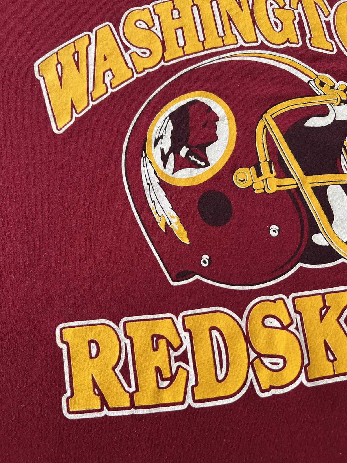NFL Vintage 90s Washington Redskins NFL Football Trench T-shirt Size US L / EU 52-54 / 3 - 4 Thumbnail