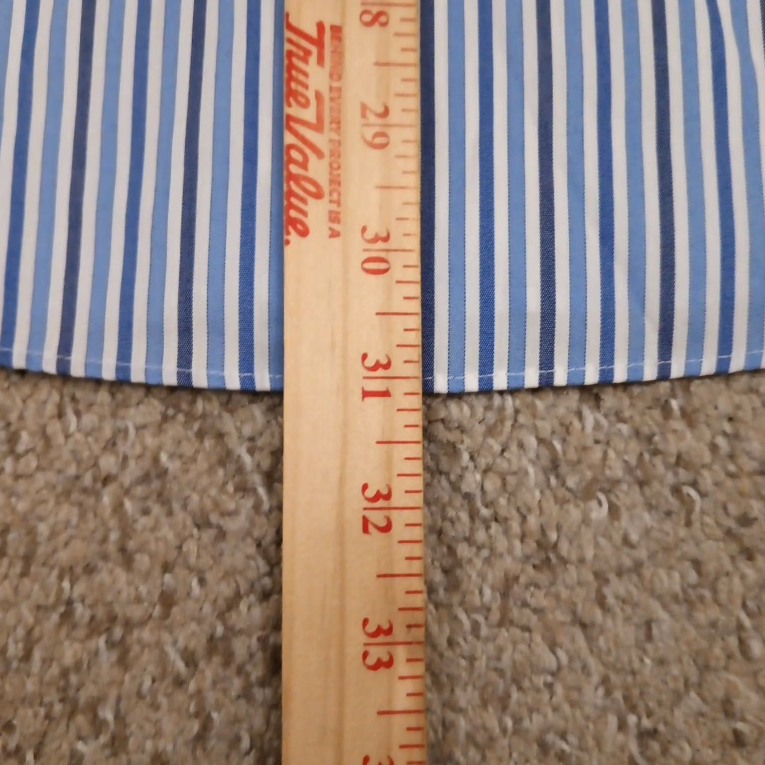 Van Heusen Van Heusen Shirt Mens Medium Blue Striped Long Sleeve Button-Up Cotton Blend Shirt Mens Blue Striped Button-Up Size US M / EU 48-50 / 2 - 7 Thumbnail
