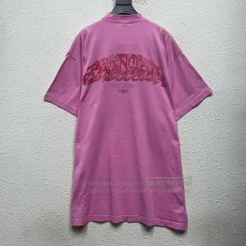 Balenciaga Balenciaga SS24 Flame Disaster Pink T-Shirt. Size US XS / EU 42 / 0 - 2 Thumbnail
