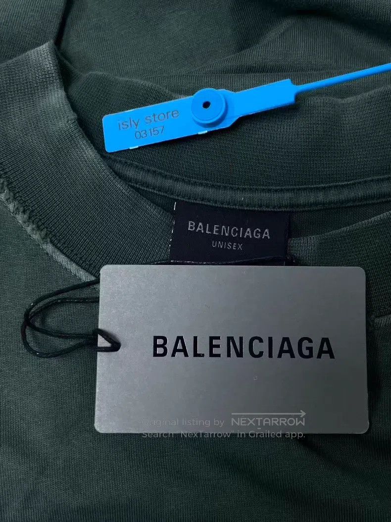 Balenciaga Balenciaga Letter Logo Printed Flat Knit Round Neck Short Size US L / EU 52-54 / 3 - 4 Thumbnail