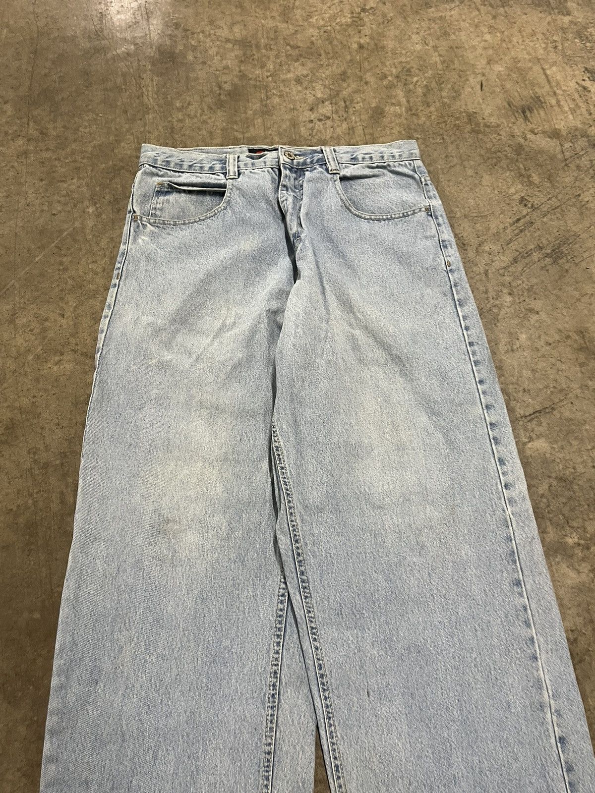 Southpole × Vintage Southpole y2k baggy fit wide leg denim light wash thrashed Size US 34 / EU 50 - 9 Thumbnail