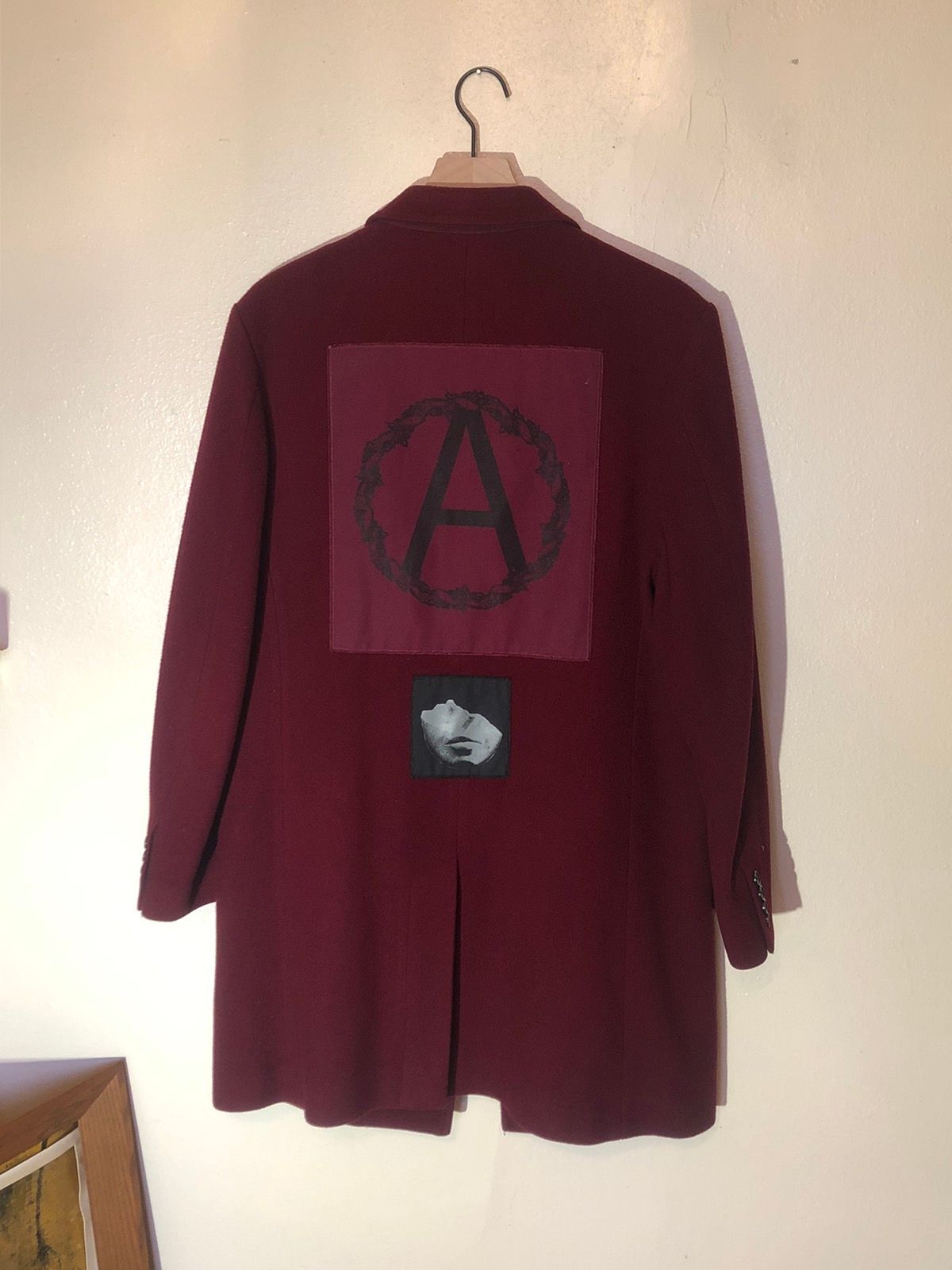 Pre-owned Jun Takahashi X Supreme Undercover Anarchy Wool Coat In Red