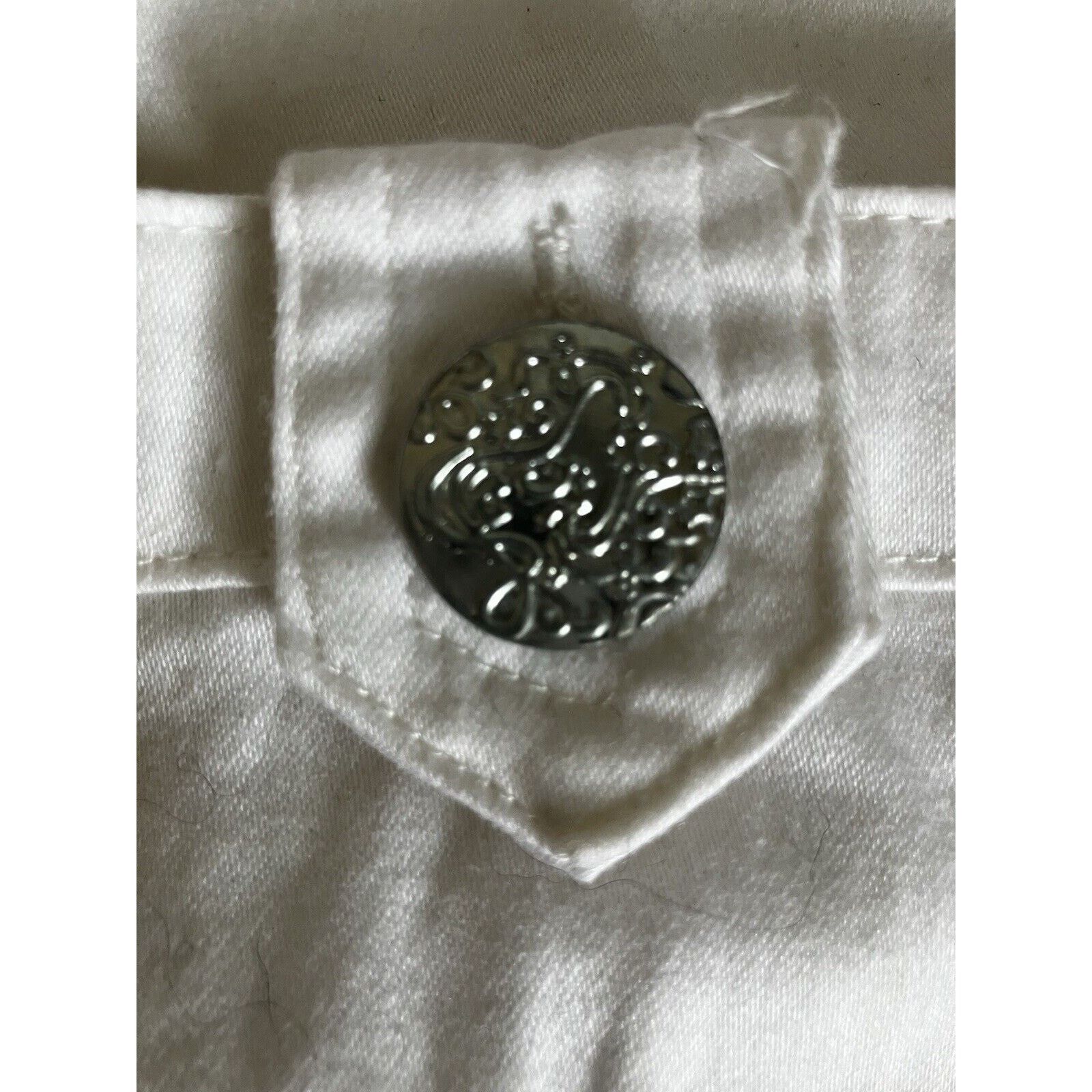 Other Crest white cropped cargo capris size 7/8 with ties at knees Size 23" - 5 Thumbnail