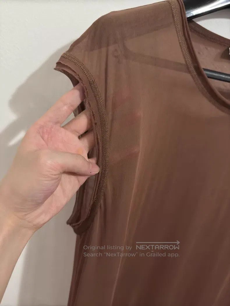 Saint Laurent Paris Saint Laurent Paris Brown Chiffon Destroyed Sleeveless Ves Size L / US 10 / IT 46 - 4 Thumbnail