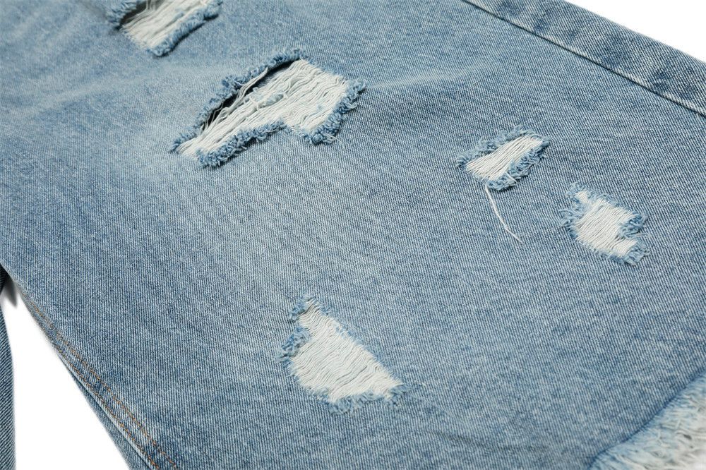 Japanese Brand × Jean Men's irregular distressed heavy washed ripped denim shorts Size US 32 / EU 48 - 5 Thumbnail