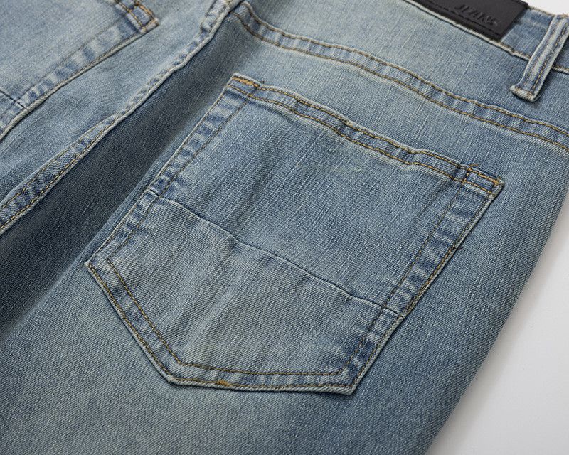 Jean Retro loose-fitting men's distressed casual flared jeans Size US 32 / EU 48 - 5 Thumbnail