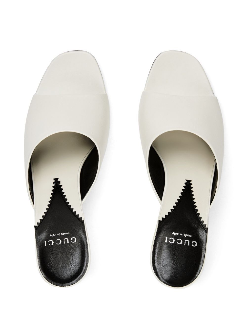 Gucci o1s1wg110225 Women's Interlocking G Heel Sandals in White Size US 7.5 / IT 37.5 - 4 Thumbnail