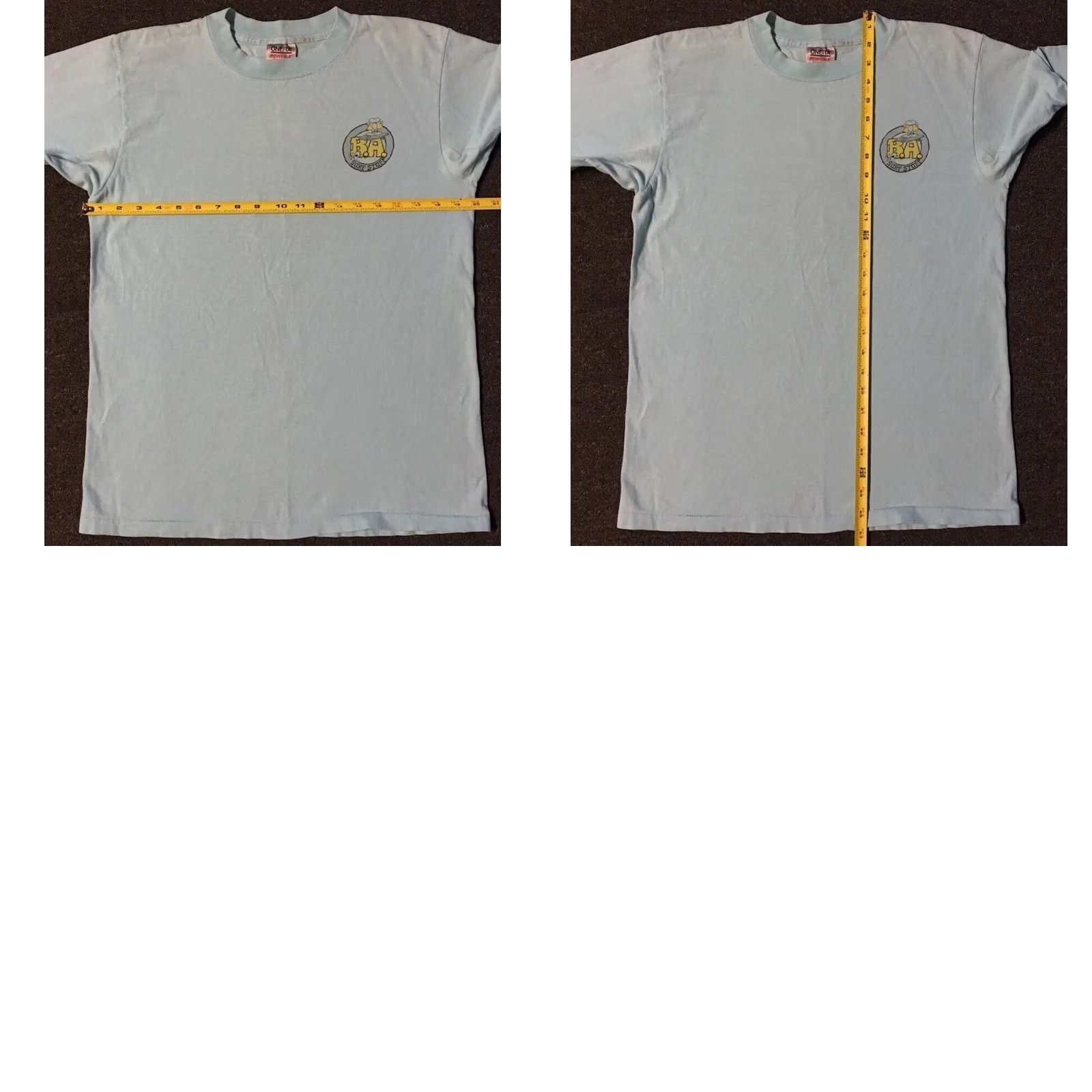 Quiksilver VINTAGE BA Surf Stuff Faded Distress Shirt S Small Blue Graphic Tee Mens 80s Grunge Ocean Pacific Surfing Beach Hawaii USA Size US S / EU 44-46 / 1 - 11 Thumbnail