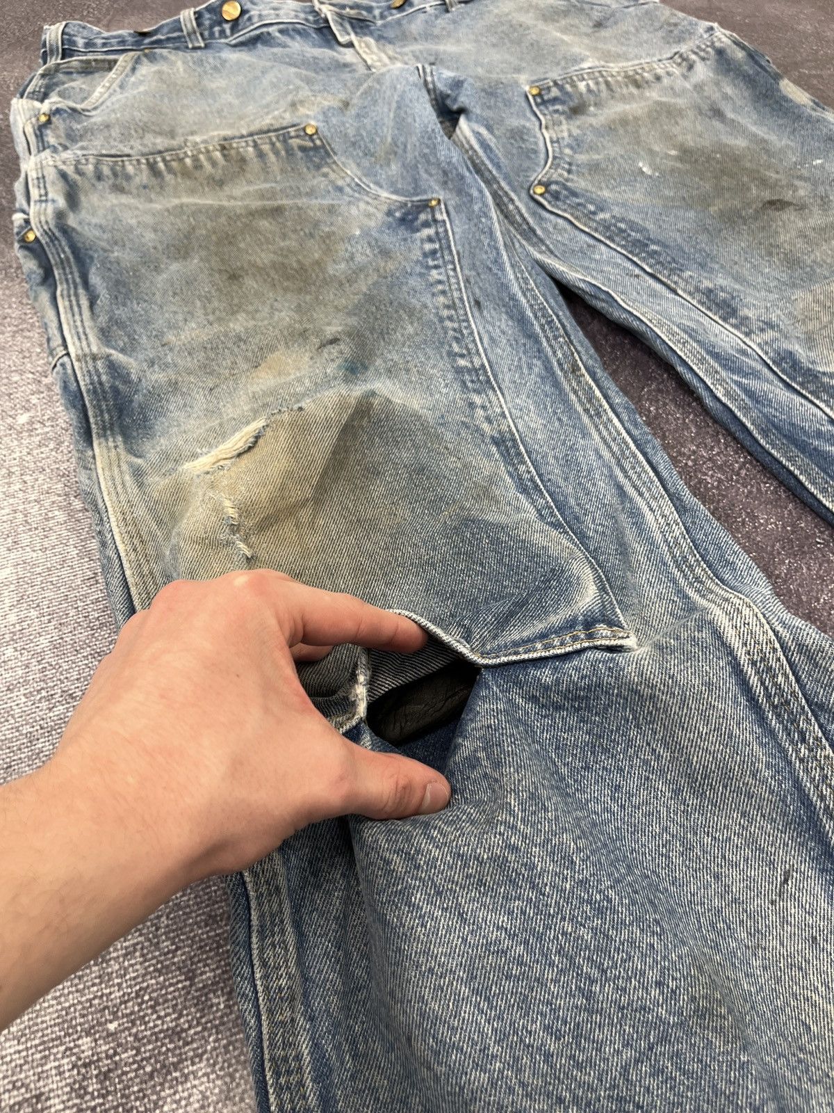 Carhartt Vintage 90s Carhartt Double Knee Faded Baggy Pants Jeans Size US 40 / EU 56 - 11 Thumbnail