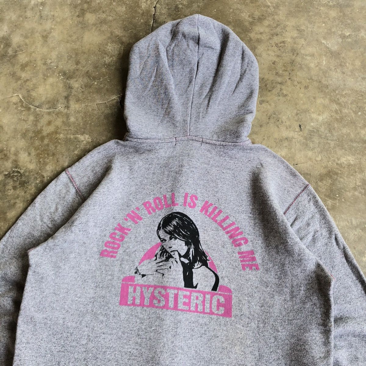 Hysteric Glamour Hysteric Glamour “RocknRoll” Reversible Ziphoodie Grey/Pink Size US L / EU 52-54 / 3 - 2 Thumbnail