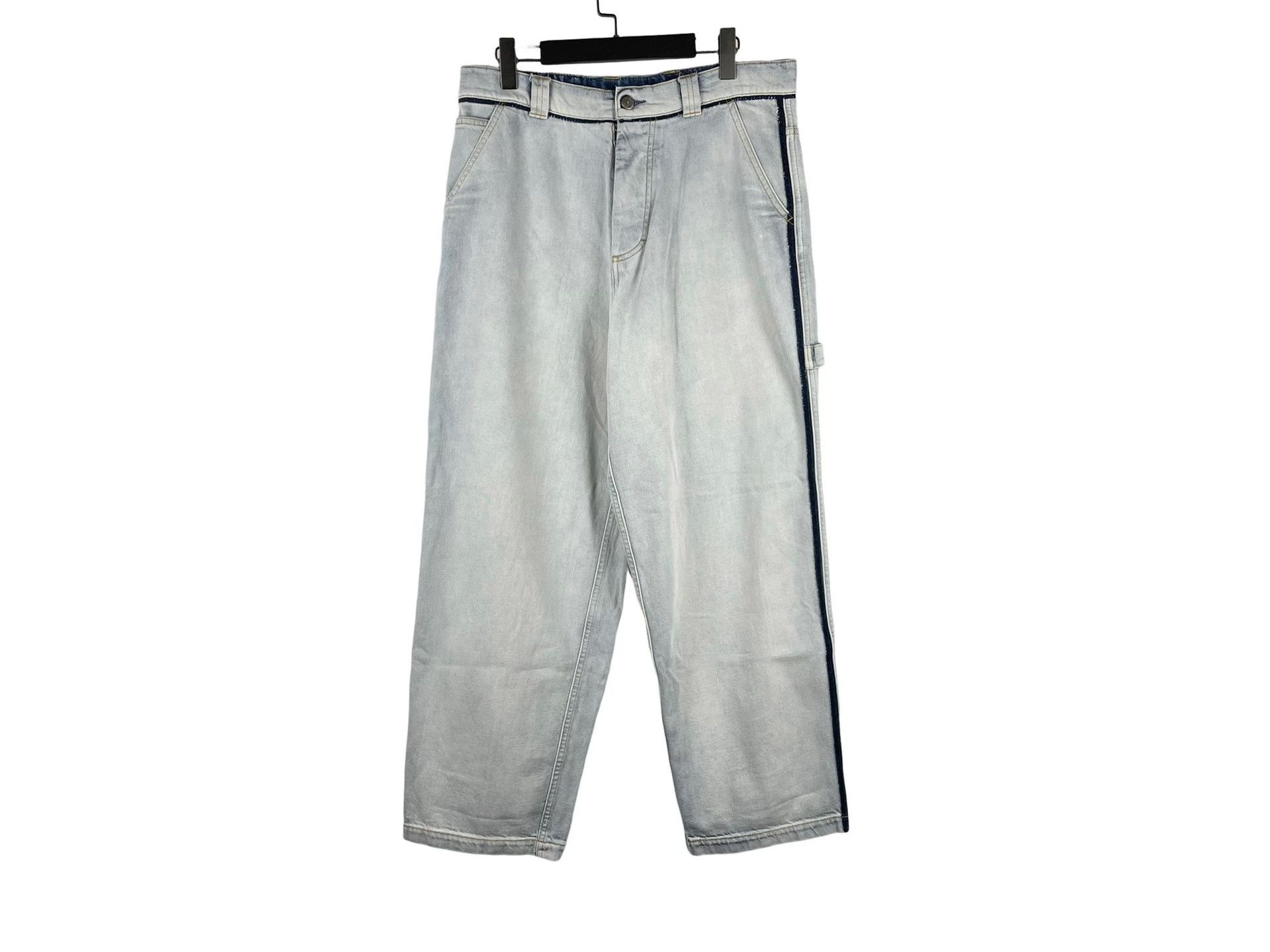 Maison Margiela Maison Margiela Washed Denim Wide-Leg Pants Size US 31 - 1 Thumbnail