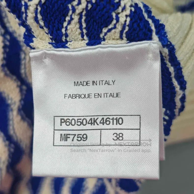 Chanel Chanel Blue and white classic logo cotton knitted dress Size XS / US 0-2 / IT 36-38 - 7 Thumbnail