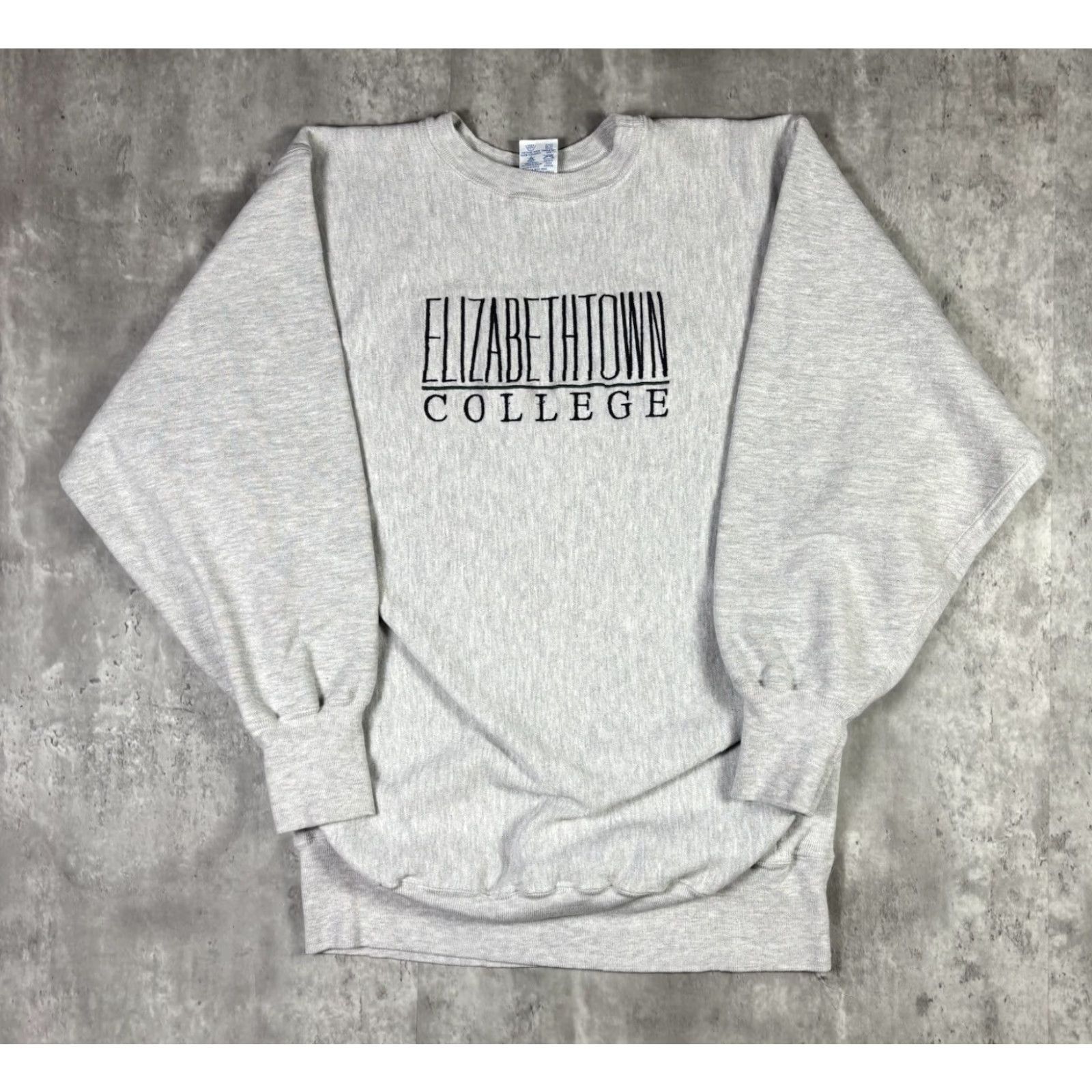 Champion VINTAGE Champion Reverse Weave Sweatshirt 2XL Mens Gray College 90s Elizabethtown Embroidered Logo Size US XXL / EU 58 / 5 - 2 Thumbnail