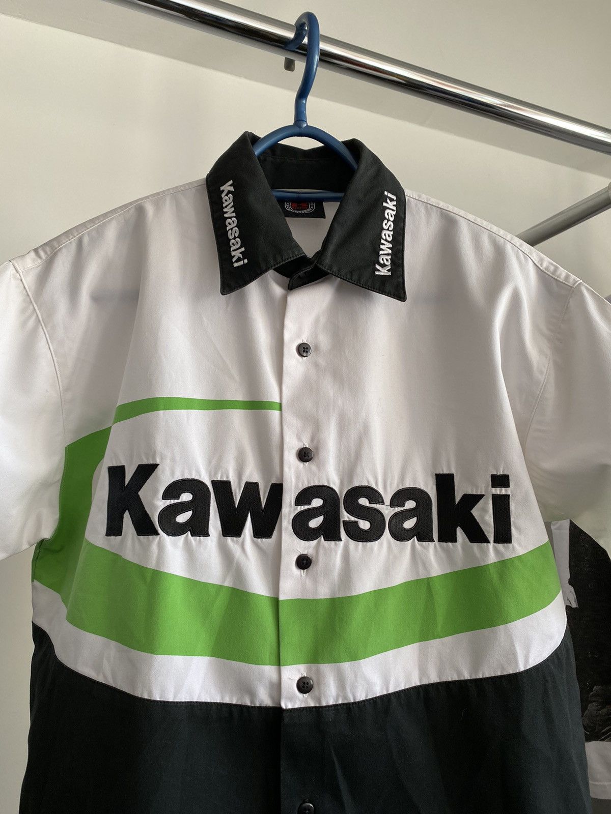 Vintage Vintage Kawasaki Racing Japanese Nylon Shirt Size US S / EU 44-46 / 1 - 2 Thumbnail