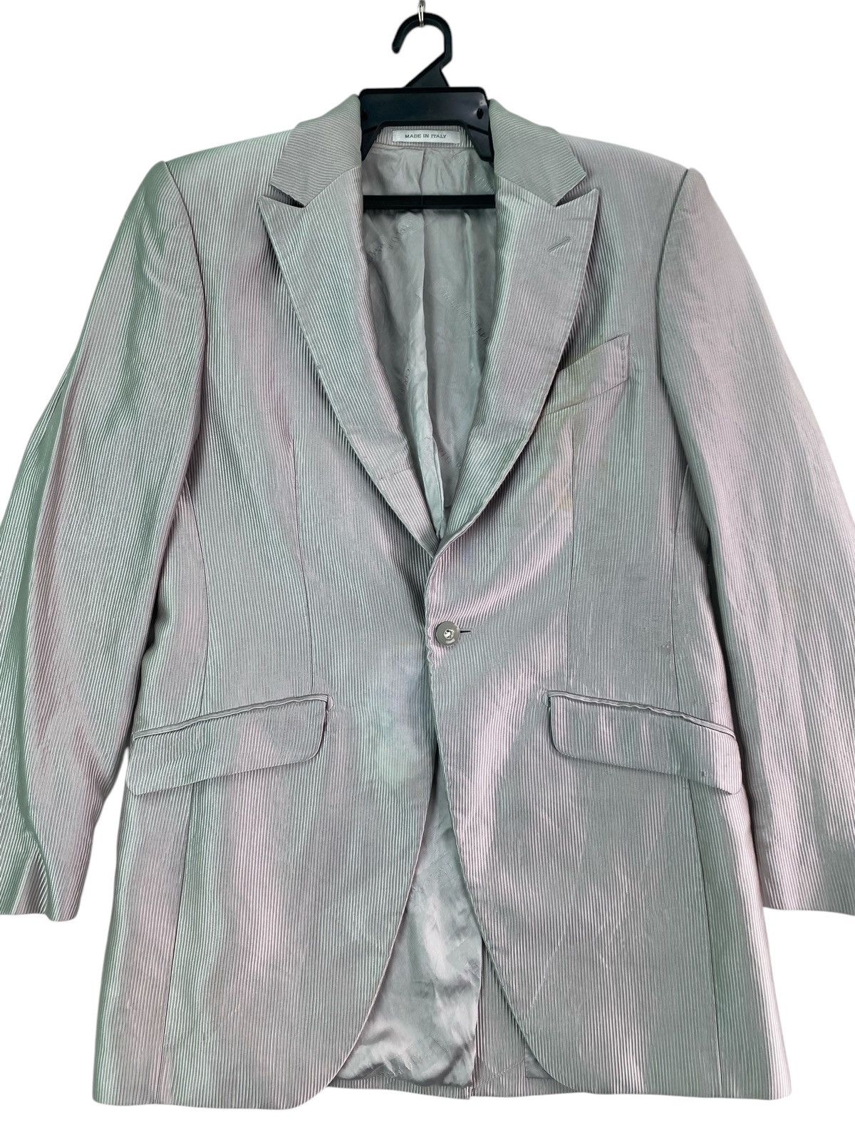 Vintage Carlo Pignatelli metallic silver blazer jacket Size US M / EU 48-50 / 2 - 2 Thumbnail