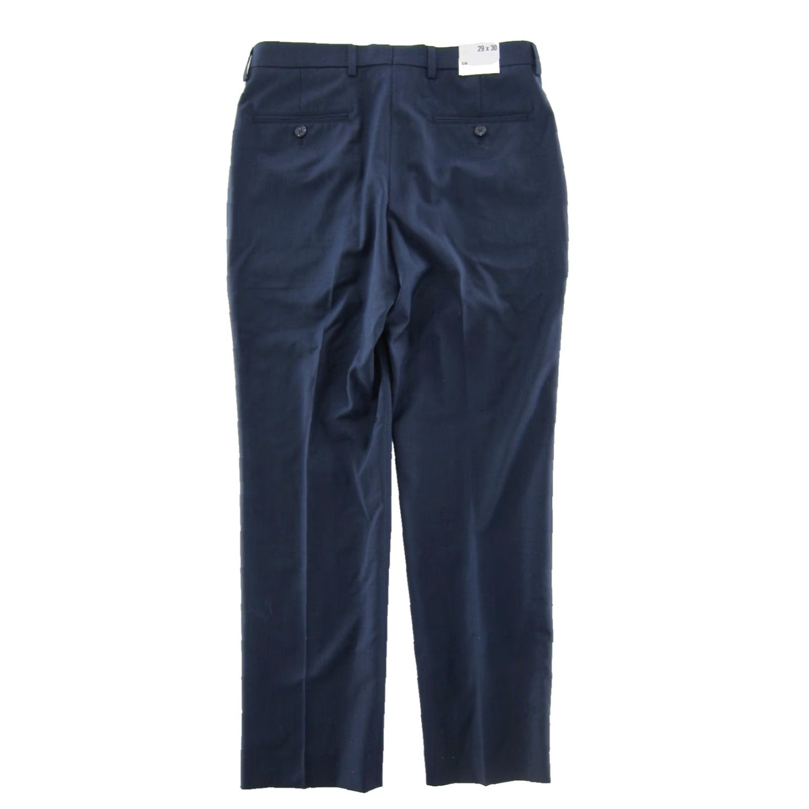 Express EXPRESS Navy Blue Pocket Stretch No Wrinkle Comfort Slim Work Pant 29X30 Size 29" - 2 Thumbnail