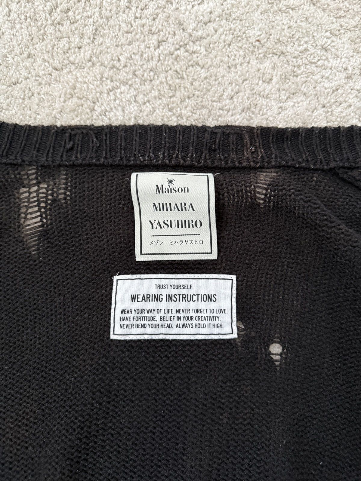Maison MIHARA YASUHIRO Maison MIHARA YASUHIRO Intarsia-Knit Cardigan Size US S / EU 44-46 / 1 - 3 Thumbnail