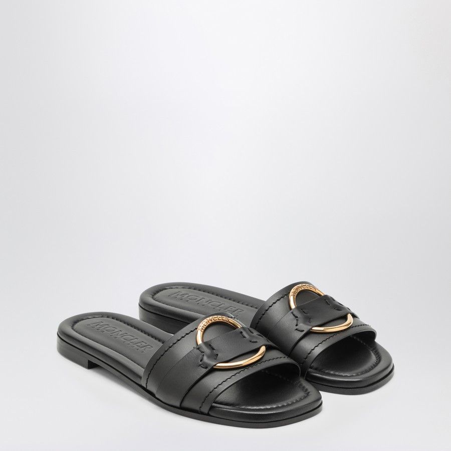Moncler o1d2blof0924 Leather Slide Bell in Black Size US 8 / IT 38 - 2 Thumbnail