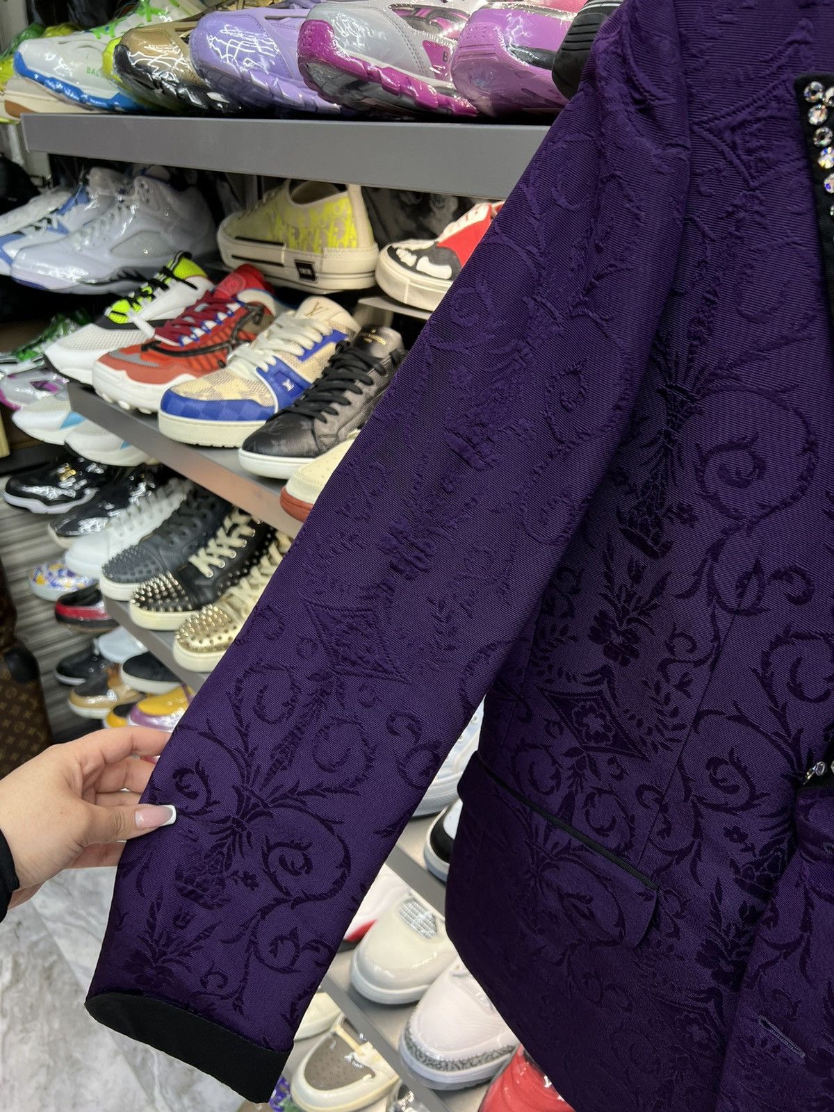 Gucci Gucci Purple Crystal Suit Set Size 34S - 5 Thumbnail