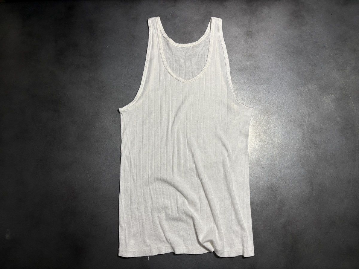 Vintage 1990s Vintage Tank Top Ribbed Undershirt Sleeveless Blank 90 Size US S / EU 44-46 / 1 - 15 Thumbnail