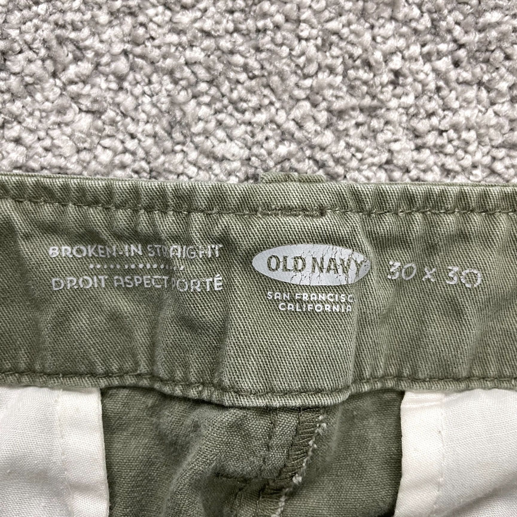 Old Navy NAVY Old Navy Chino Pants Mens 32x29 Army Green Straight Leg Flat Front Pocket Casual Size US 32 / EU 48 - 5 Thumbnail