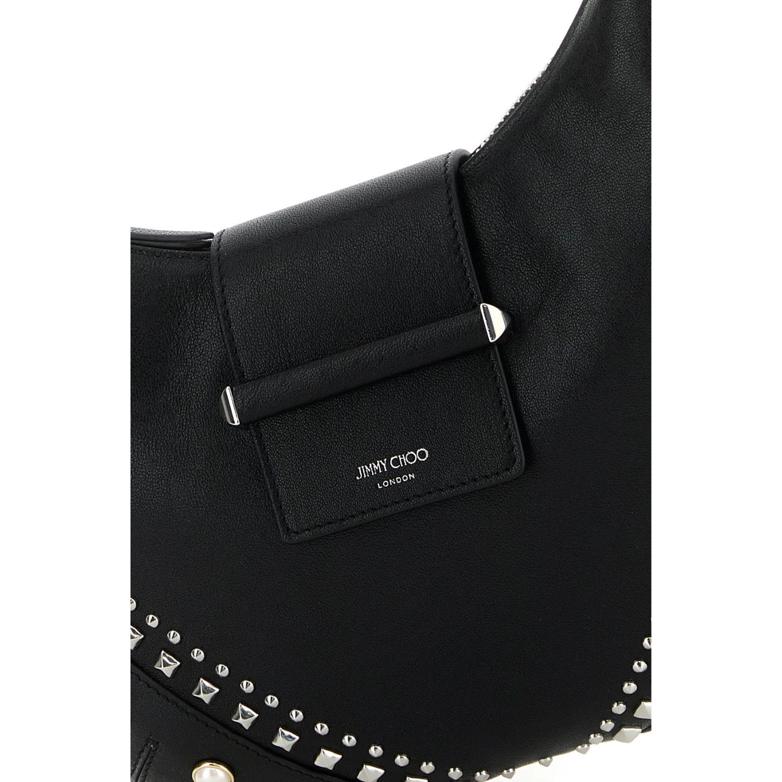 Jimmy Choo JIMMY CHOO Bar Hobo Small Black Shoulder Bag New Size ONE SIZE - 4 Thumbnail