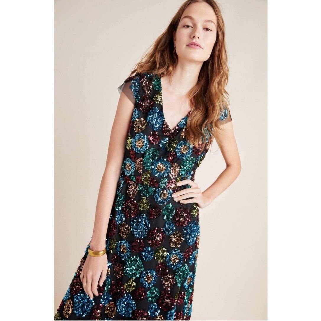 Eva Franco NWT Eva Franco Glenna Sequined Midi Dress Multicolor Size 0 Size XS / US 0-2 / IT 36-38 - 1 Thumbnail