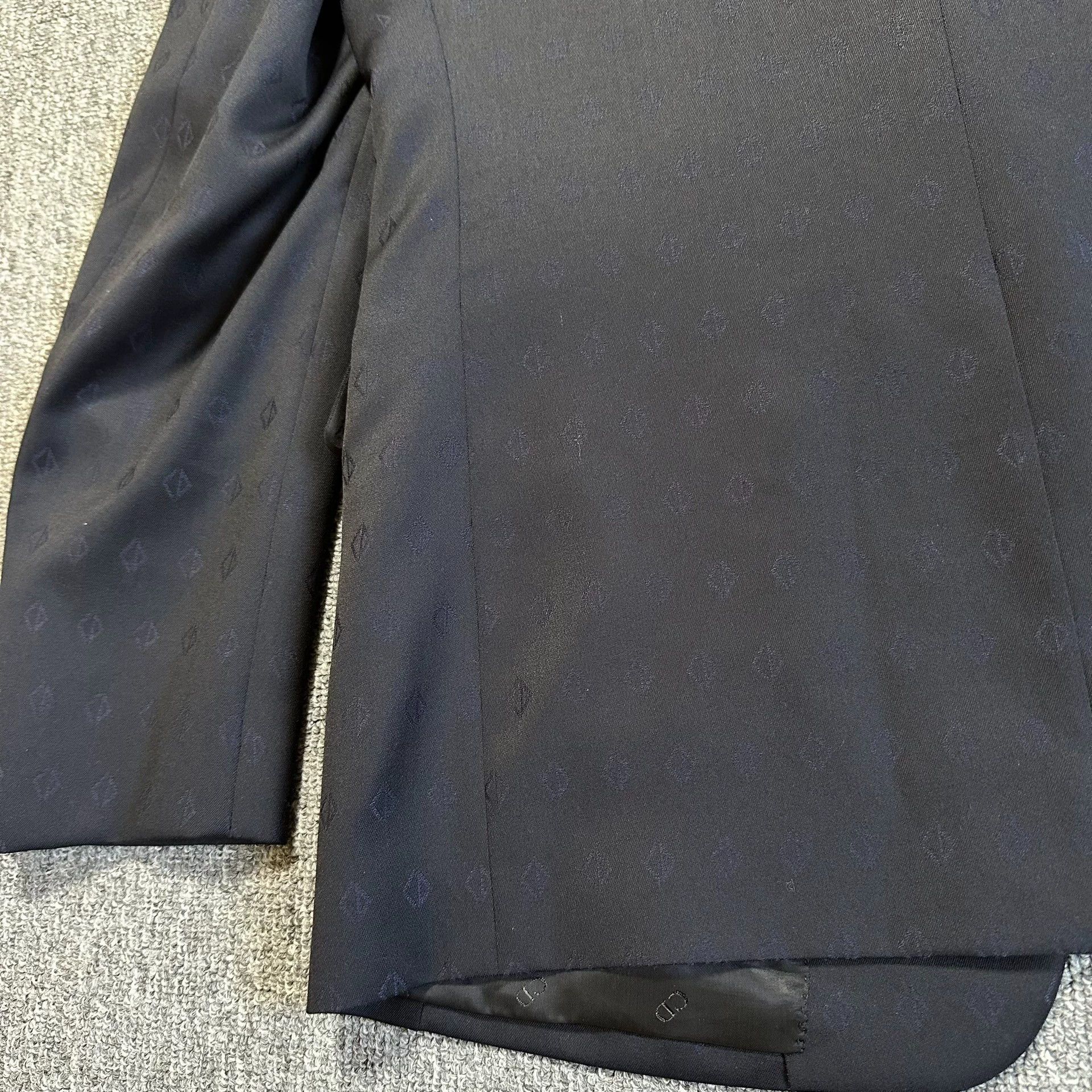Dior dior dark pattern logo wool suit jacket Size US L / EU 52-54 / 3 - 5 Thumbnail
