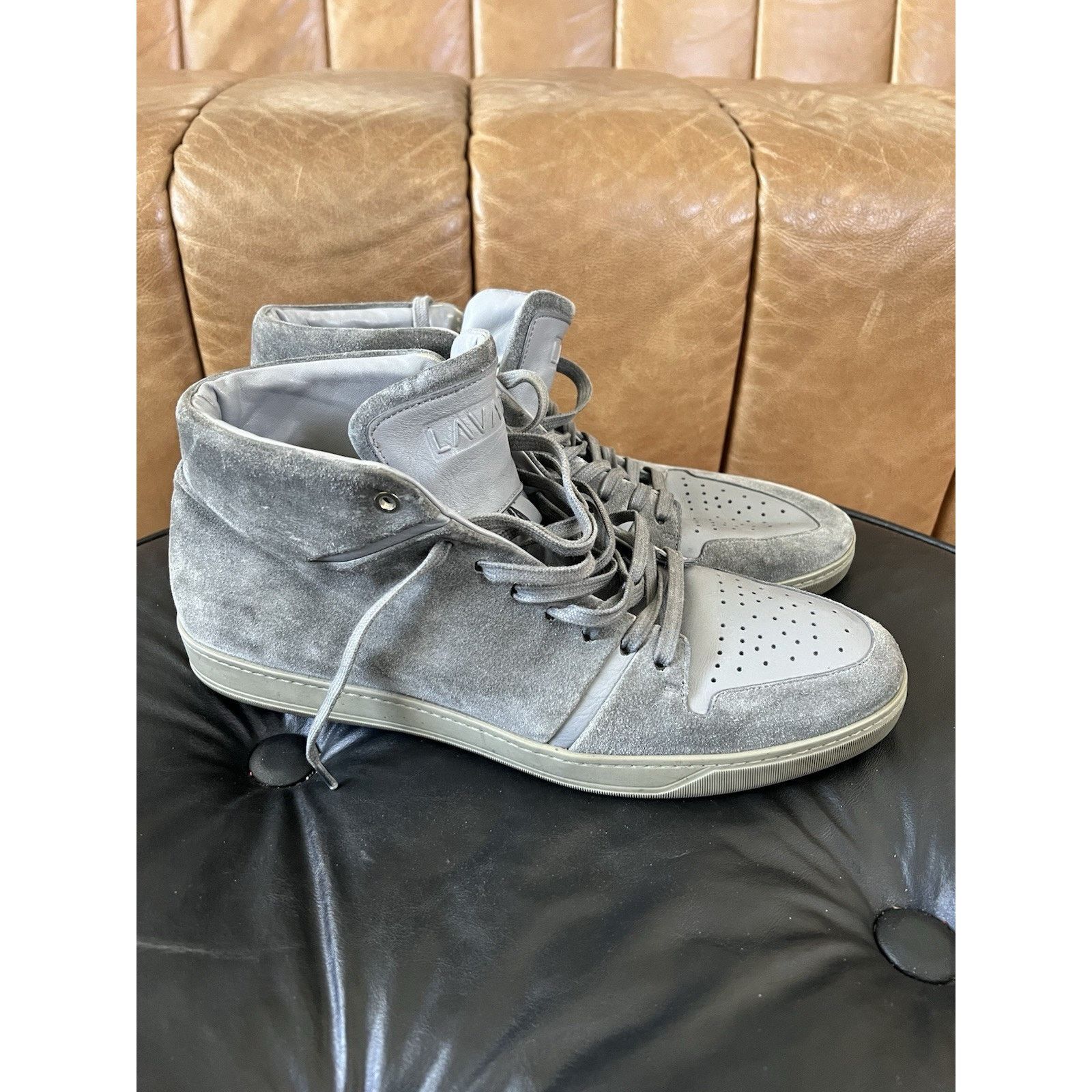 Other Lavati Gray Italian Leather Sneackers US 11 Size US 11 / EU 44 - 1 Thumbnail