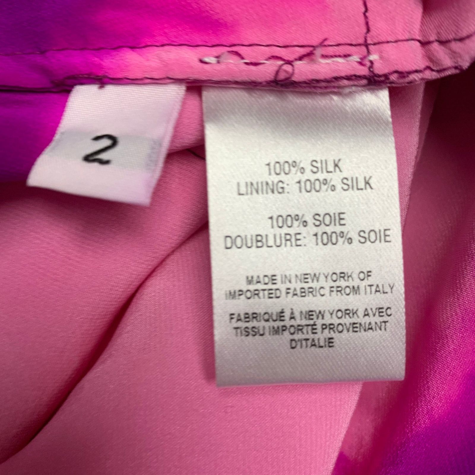 Other 2 Pink Purple Silk Satin Two Tone Dip Dyed Shorts Size 26" / US 2 / IT 38 - 4 Thumbnail