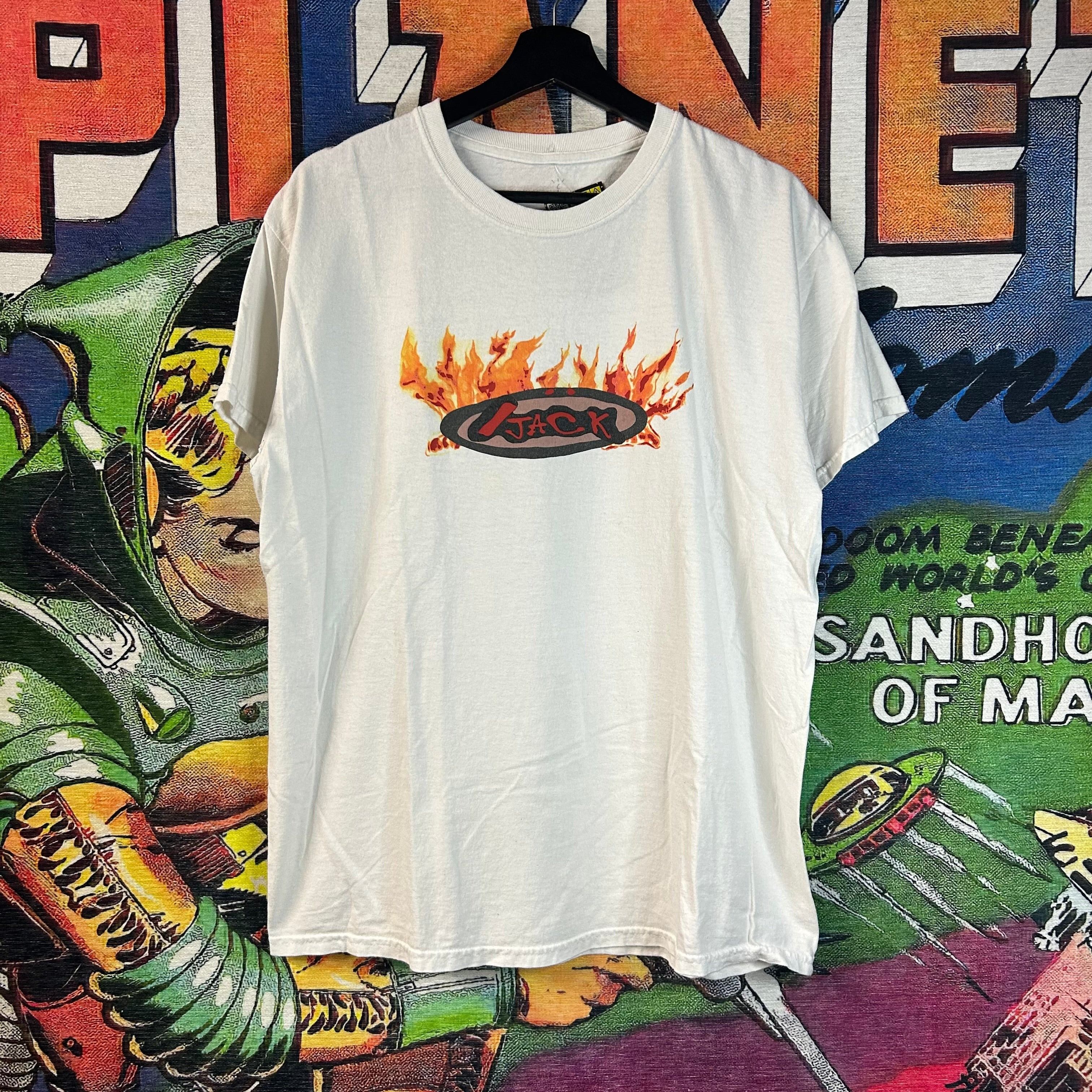 Travis Scott Travis Scott Cactus Jack Flame Tee Size Medium Size US M / EU 48-50 / 2 - 1 Thumbnail
