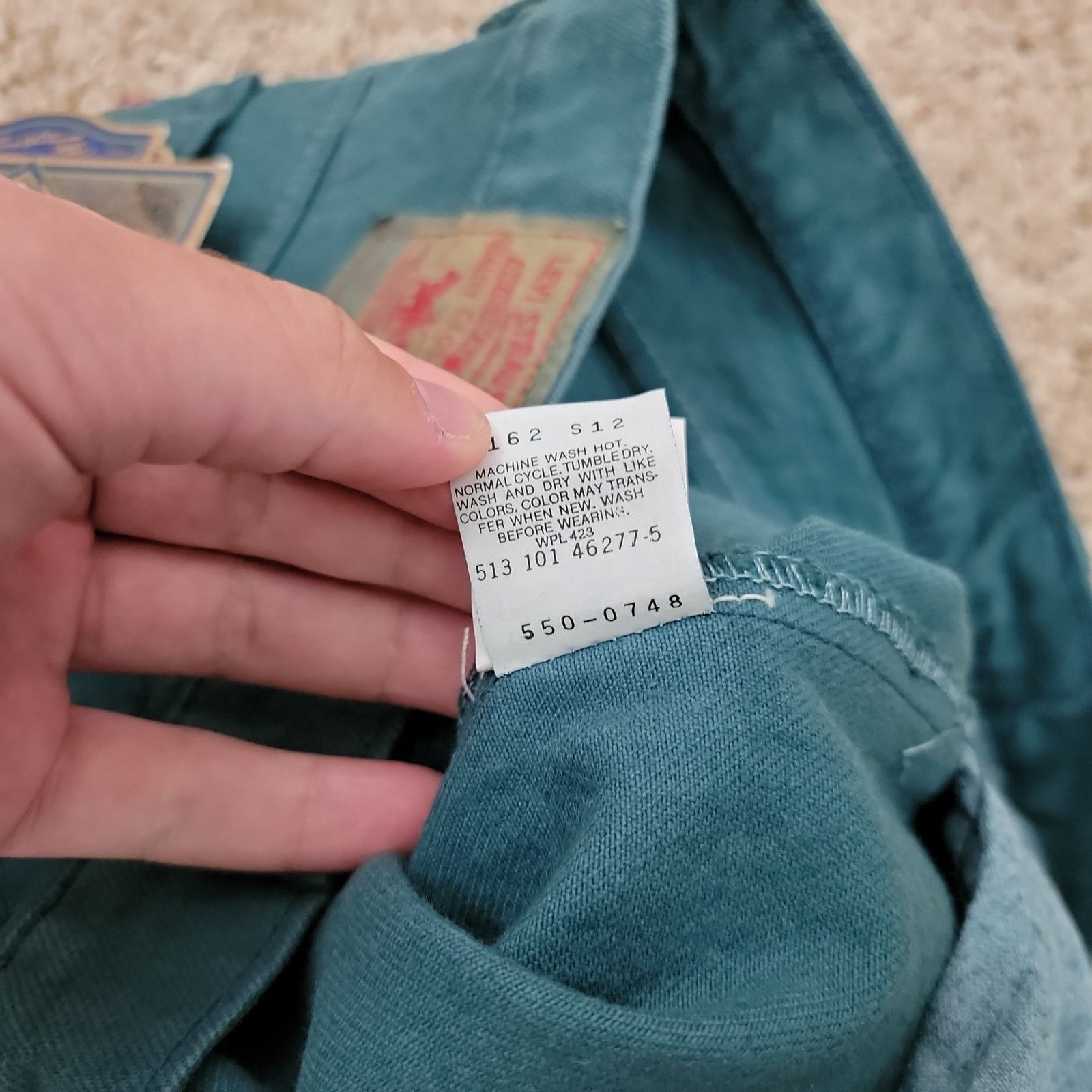 Levi's Deadstock NOS Vintage 90’s Levis 550 Jeans Teal Denim 38x34 Size US 38 / EU 54 - 7 Thumbnail