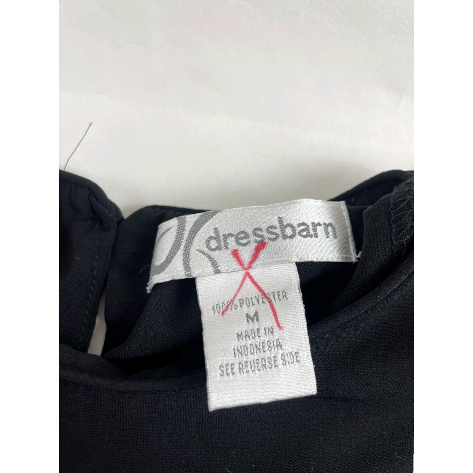 Vintage Dressbarn Shirt Women M Solid Black Shoulder Pads Short Sleeve Tee Size M / US 6-8 / IT 42-44 - 5 Thumbnail