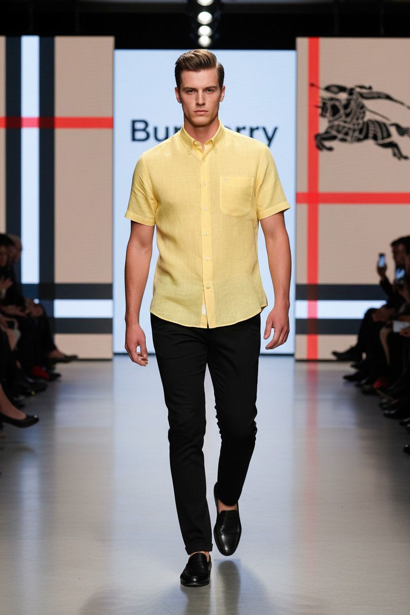Burberry 🔥 Burberry london luxury shirt lino linen size xl Size US XL / EU 56 / 4 - 2 Thumbnail