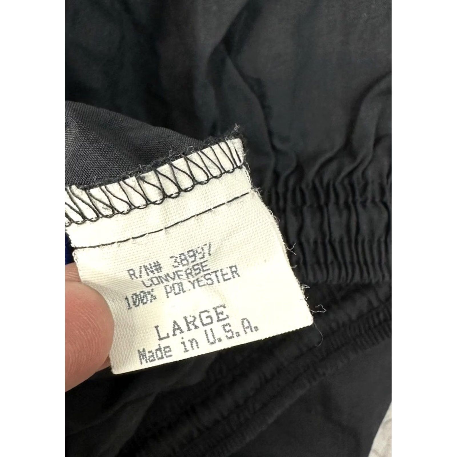 Converse VINTAGE Converse Pants Adult Large Black Track Windbreaker Mens 90s Size US 33 - 7 Thumbnail