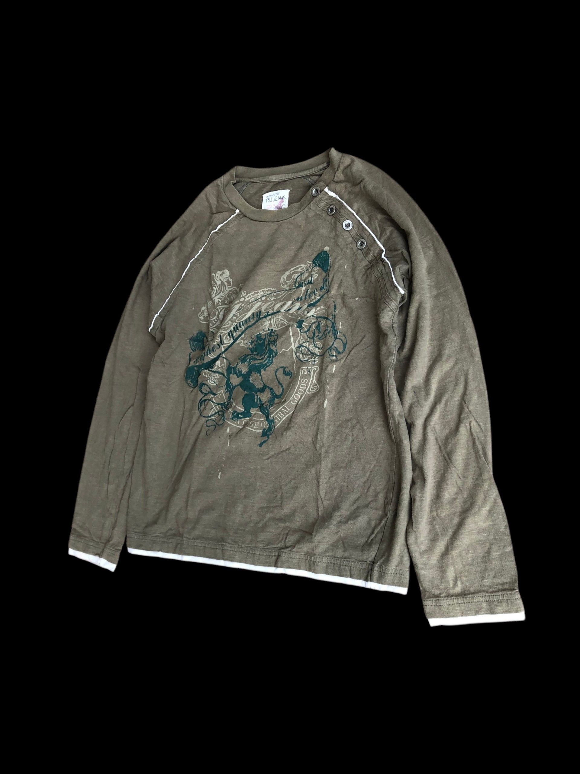 If Six Was Nine 2000s Double Layer Tbj Asymmetrical Vkei Style Y2k Size US M / EU 48-50 / 2 - 3 Thumbnail