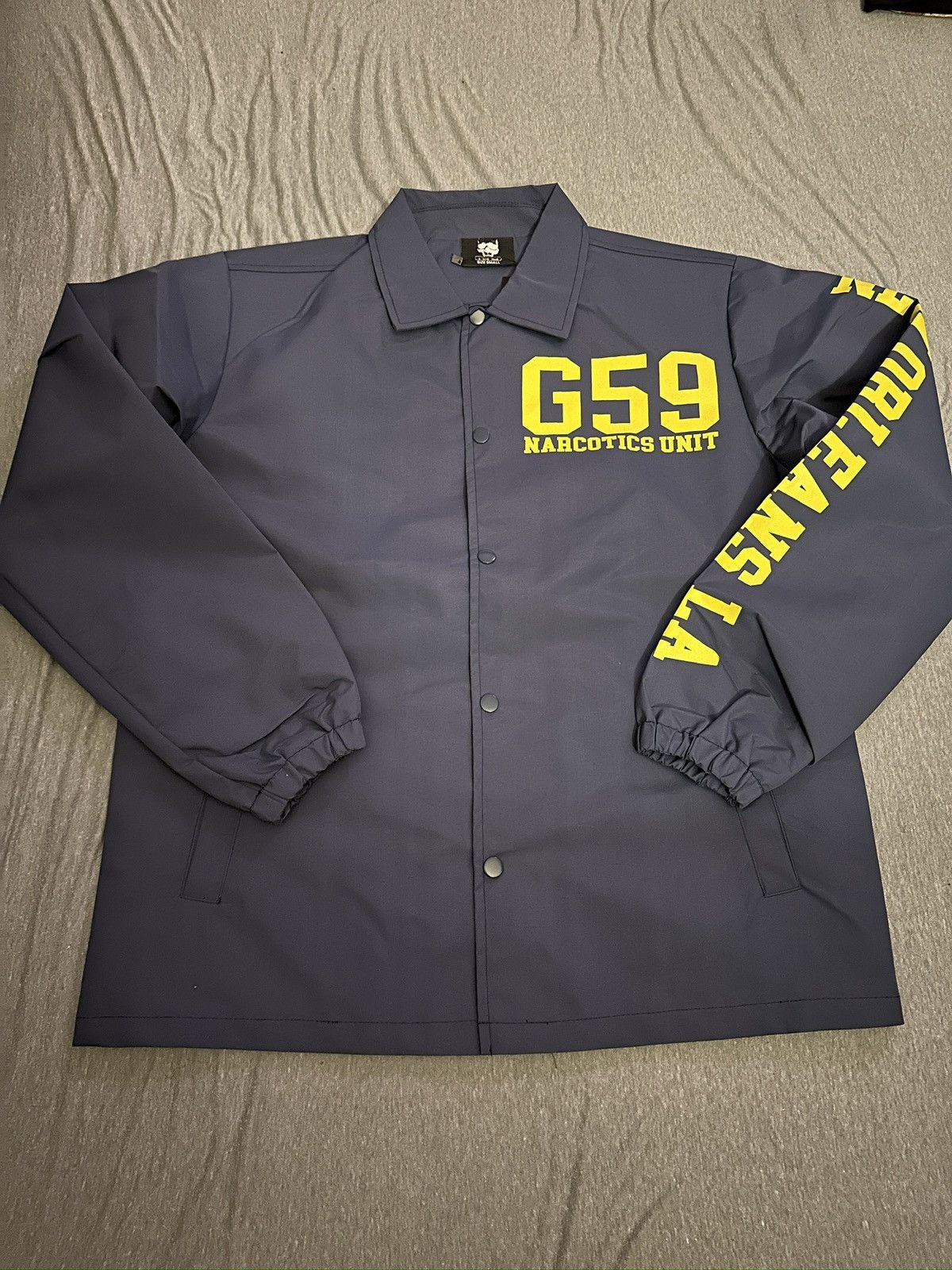 image of G59 Records G59 Narcotics Coach Jacket in Navy, Men's (Size Small)