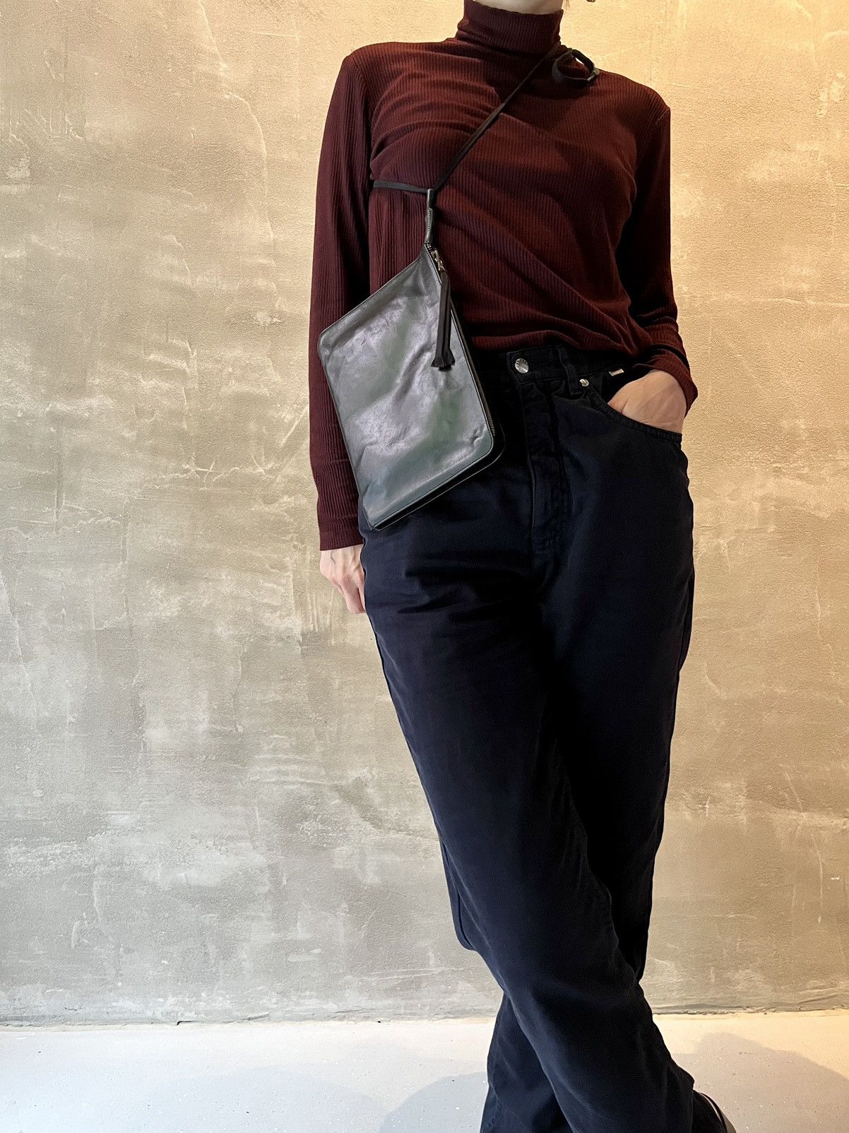 Boris Bidjan Saberi BBS • Zip-Around Wallet Bag • Black Smooth Leather Size ONE SIZE - 2 Thumbnail