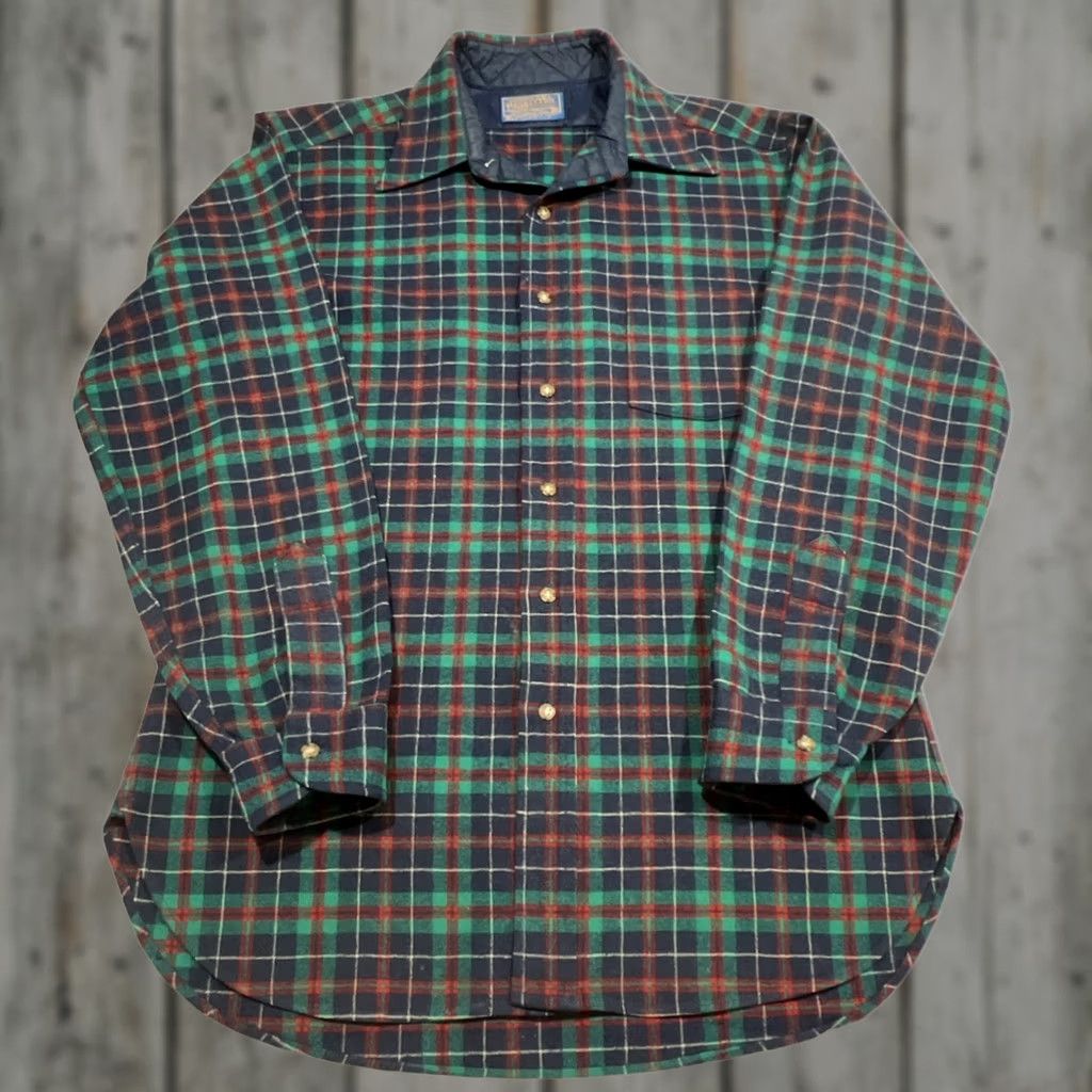 Pendleton VINTAGE Pendleton Wool Shirt Men M Pocket Long Sleeve Plaid USA Size US M / EU 48-50 / 2 - 1 Thumbnail