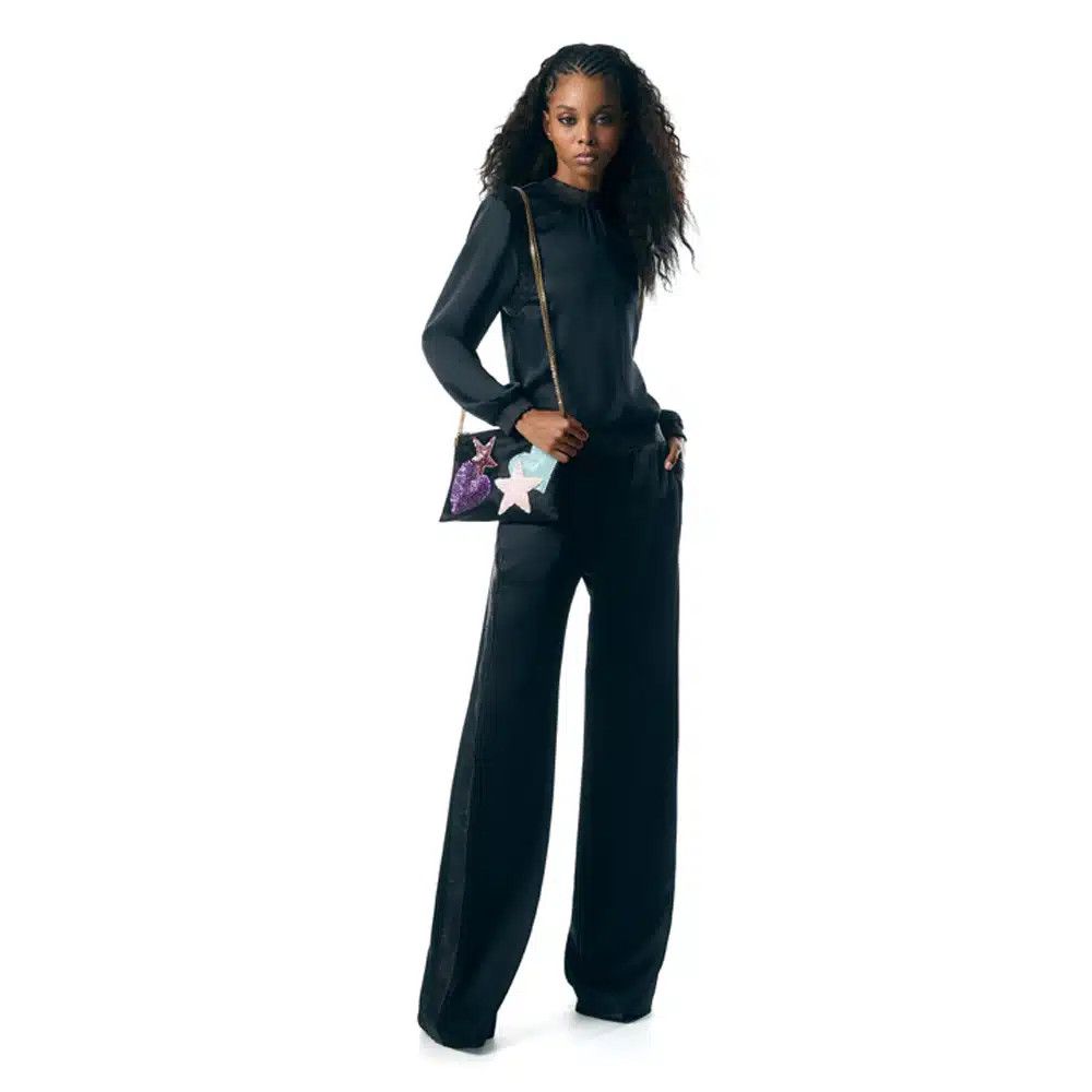 Tom Ford o1loc1c0625 PAW516 Wide Leg Pant in Black Size 26" / US 2 / IT 38 - 2 Thumbnail