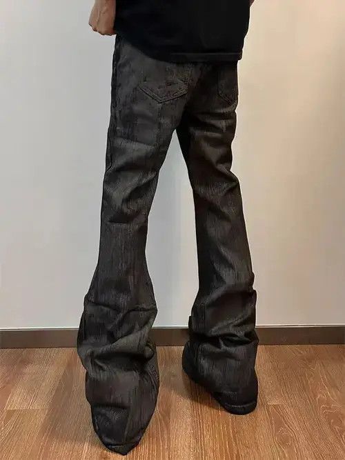 Jean Heavyweight vintage baggy y2k micro flare street jeans Size US 28 / EU 44 - 2 Thumbnail