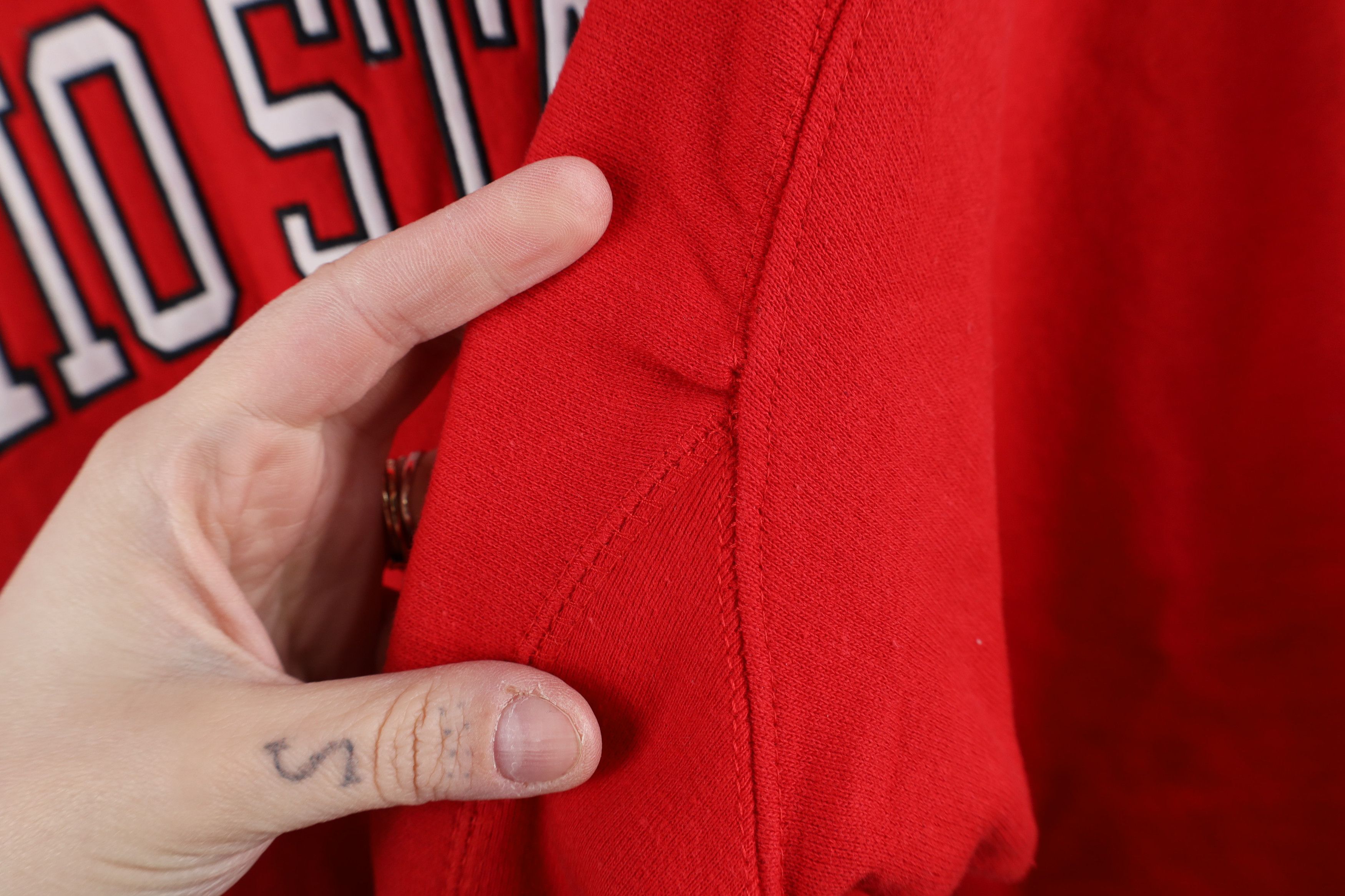 Vintage Vintage 90s Ohio State University Crewneck Sweatshirt Red Size US L / EU 52-54 / 3 - 4 Thumbnail