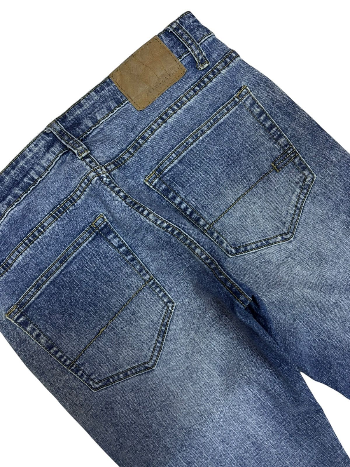 Aeropostale × Vintage Vintage Aeropostale Blue Washed Skinny Jeans Size US 30 / EU 46 - 5 Thumbnail