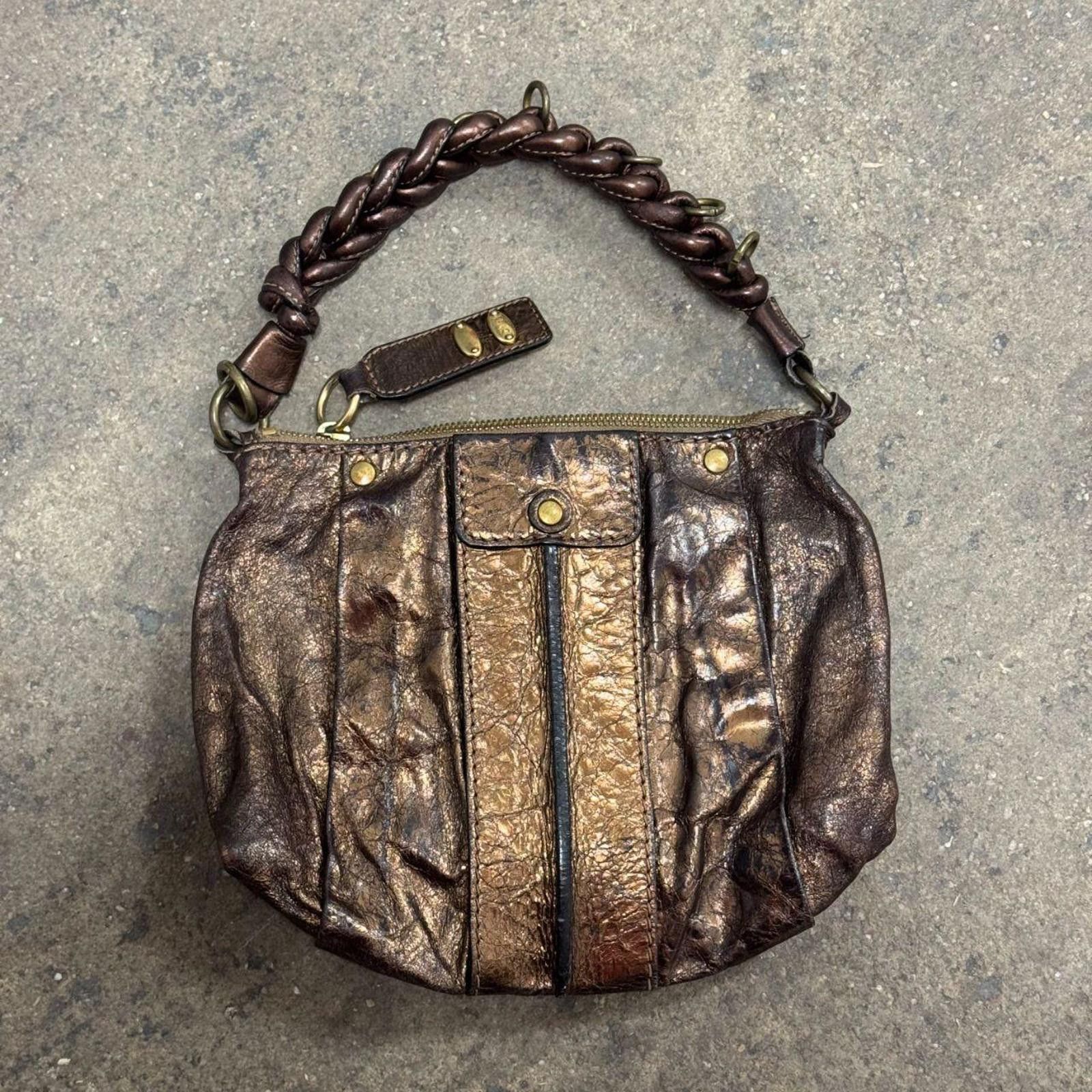 chloma RARE Vintage Chloé Leather Bag - Metallic Bronze Y2K Size ONE SIZE - 1 Thumbnail